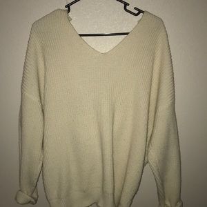 Open back sweater